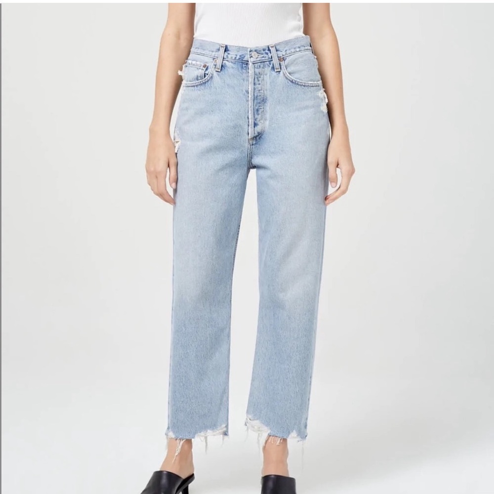 Agolde 90’s Midrise Loose Fit Crop in Nerve